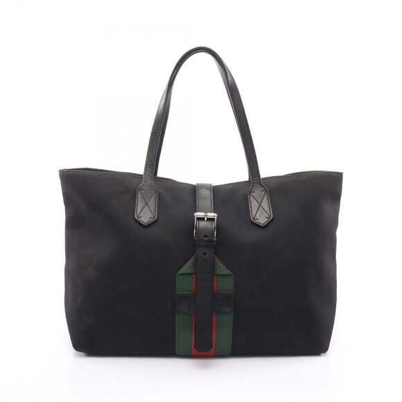GUCCI Authentic Black Leather Tote Bag